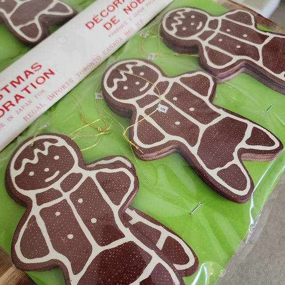 Set of 12 Pcs Gingerbread Men Ornaments & 6 Pcs Tin Foil Stained Glass Ornaments - Picture 2 of 8